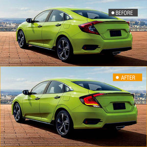For 2016-2020 Honda Civic Led Tail Lights (Clear Smoked) - TT-ABC