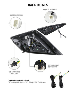 For 2016-2020 Honda Civic Led Tail Lights (Clear Smoked) - TT-ABC