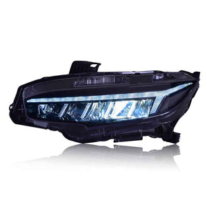 For 2016-2021 Honda Civic 10th Gen Led Headlights Assembly, Hatchback Coupe Sedan Sport - TT-ABC