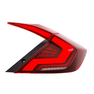 For 2016-2021 Honda Civic 10th Gen Led Tail Lights With DRL Start Up Animation Rear Lamp Assembly (Smoked/Red) - TT-ABC