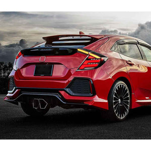 For 2016-2021 Honda Civic 2 door hatchback tail lights(Smoked/Red) - TT-ABC