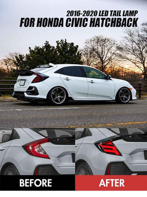 For 2016-2021 Honda Civic 2 door hatchback tail lights(Smoked/Red) - TT-ABC