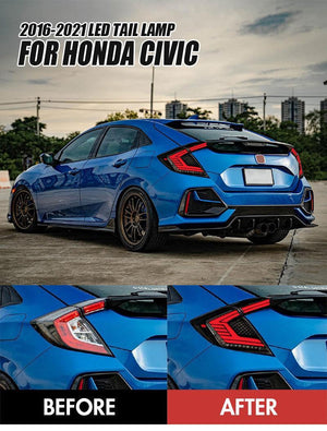 For 2016-2021 Honda Civic Hatchback Tail light (two compartments) - TT-ABC