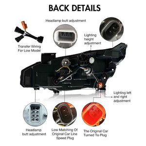 For 2016-2021 Honda Civic Headlights Assembly, Hatchback Coupe Sedan 10th Gen Led Headlight (Left Hand Drive) - TT-ABC