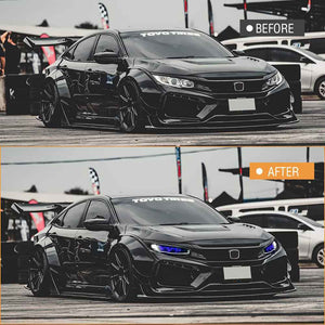 For 2016-2021 Honda Civic Headlights Assembly, Hatchback Coupe Sedan 10th Gen Led Headlight (Left Hand Drive) - TT-ABC