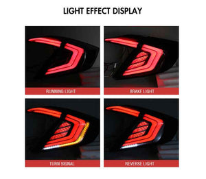 For 2016-2021 Honda Civic Sedan 10th Gen Led Tail Lights Assembly - TT-ABC