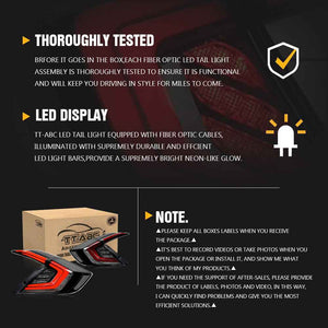 For 2016-2021 Honda Civic Sedan 10th Gen Led Tail Lights Assembly - TT-ABC