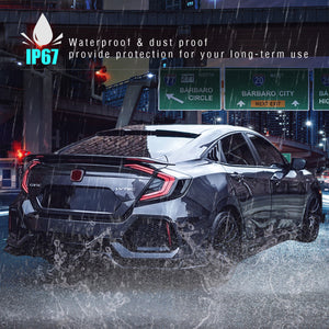 For 2016-2021 Honda Civic Sedan 10th Gen Led Tail Lights Assembly - TT-ABC