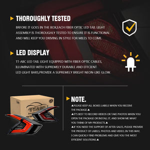 For 2016-2021 Honda Civic Sedan 10th Gen Led Tail Lights Assembly - TT-ABC