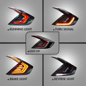 For 2016-2021 Honda Civic Sedan 10th Gen Led Tail Lights Assembly - TT-ABC