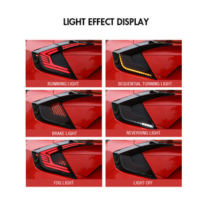 For 2016-2021 Honda Civic hatchback Led Tail light (Three compartments) - TT-ABC