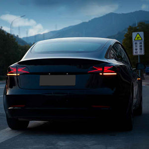 TT-ABC LED Tail Lights for 2017-2022 Tesla Model 3 & Model Y Smoked LED Tail Lights (X-Men series Style) - TT-ABC