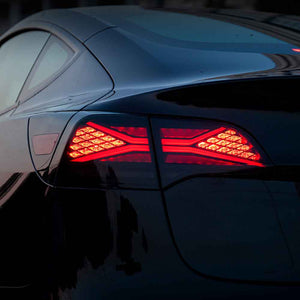 TT-ABC LED Tail Lights for 2017-2022 Tesla Model 3 & Model Y Smoked LED Tail Lights (X-Men series Style) - TT-ABC