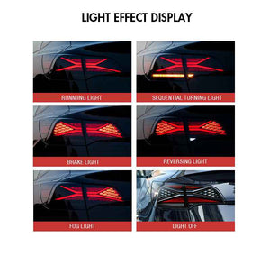 TT-ABC LED Tail Lights for 2017-2022 Tesla Model 3 & Model Y Smoked LED Tail Lights (X-Men series Style) - TT-ABC