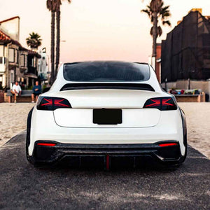 TT-ABC LED Tail Lights for 2017-2022 Tesla Model 3 & Model Y Smoked LED Tail Lights (X-Men series Style) - TT-ABC