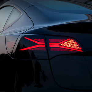 TT-ABC LED Tail Lights for 2017-2022 Tesla Model 3 & Model Y Smoked LED Tail Lights (X-Men series Style) - TT-ABC