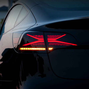 TT-ABC LED Tail Lights for 2017-2022 Tesla Model 3 & Model Y Smoked LED Tail Lights (X-Men series Style) - TT-ABC