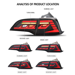 For 2017-2022 Tesla Model 3/Model Y Led Tail Lights - TT-ABC