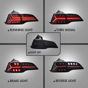 For 2017-2022 Tesla Model 3/Y Led Tail Light, Streamlined LED Sequential Turn(New Fish Bone) - TT-ABC