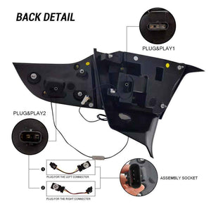 For 2017-2022 Tesla Model 3/Y Led Tail Light, Streamlined LED Sequential Turn(New Fish Bone) - TT-ABC
