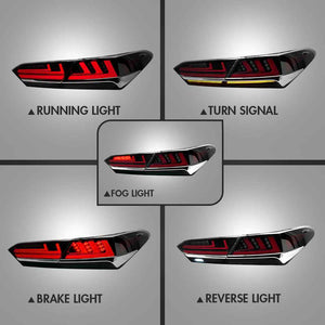 TT-ABC LED Tail Lights for 2018-2024 Toyota Camry – Smoked/Red/Clear Lens Rear Lamps - TT-ABC