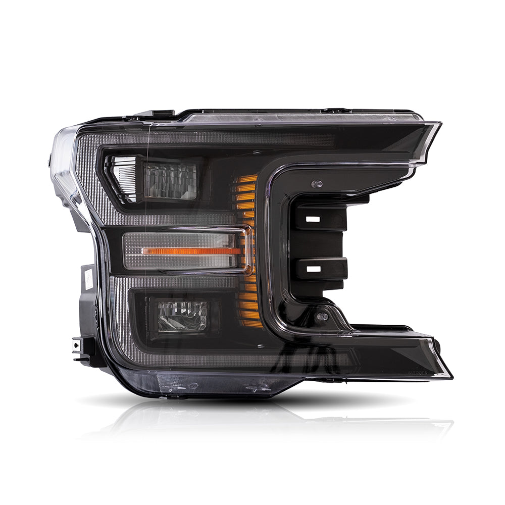 For 2018-2021 Ford F150 Headlights Assembly, Led Projector Headlight (Clear) - TT-ABC