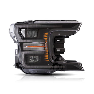 For 2018-2021 Ford F150 Headlights Assembly, Led Projector Headlight (Clear) - TT-ABC