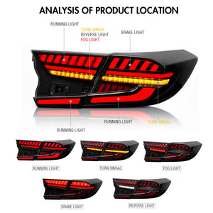 For 2018-2021 Honda Accord Led Smoked Tail Lights - TT-ABC
