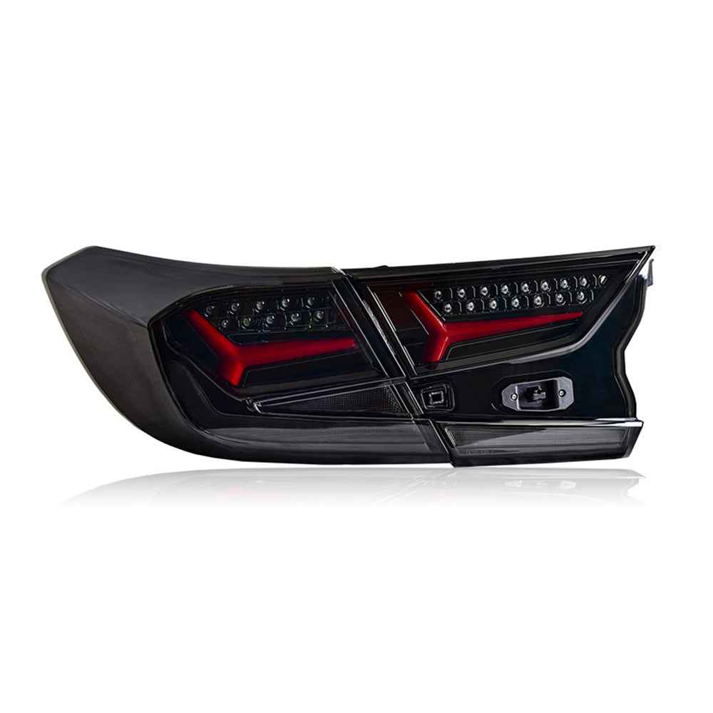 For 2018-2021 Honda Accord v5 Smoked Led Tail Lights (New Fish Bone) - TT-ABC
