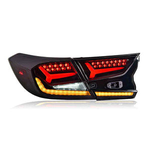 For 2018-2021 Honda Accord v5 Smoked Led Tail Lights (New Fish Bone) - TT-ABC