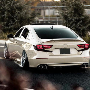 For 2018-2022 10th Gen Honda Accord Tail Lights LX/Sport/EX/EX-L/Touring/Hybrid, Smoke Dragon Ver - TT-ABC