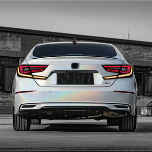 For 2018-2022 10th Gen Honda Accord Tail Lights LX/Sport/EX/EX-L/Touring/Hybrid, Smoke Dragon Ver - TT-ABC