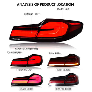 For 2018-2022 BMW 5-Series G30 G38 GTS OLED Style Tail Lights - TT-ABC