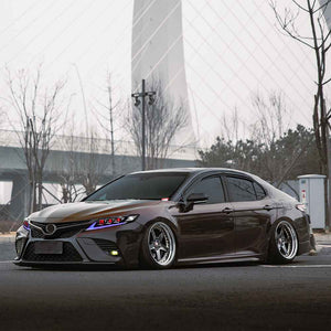 For 2018-2024 Toyota Camry LED Headlights, New Headlights Assembly Compatible LE SE XLE XSE TRD (Triple Projectors headlights) - TT-ABC