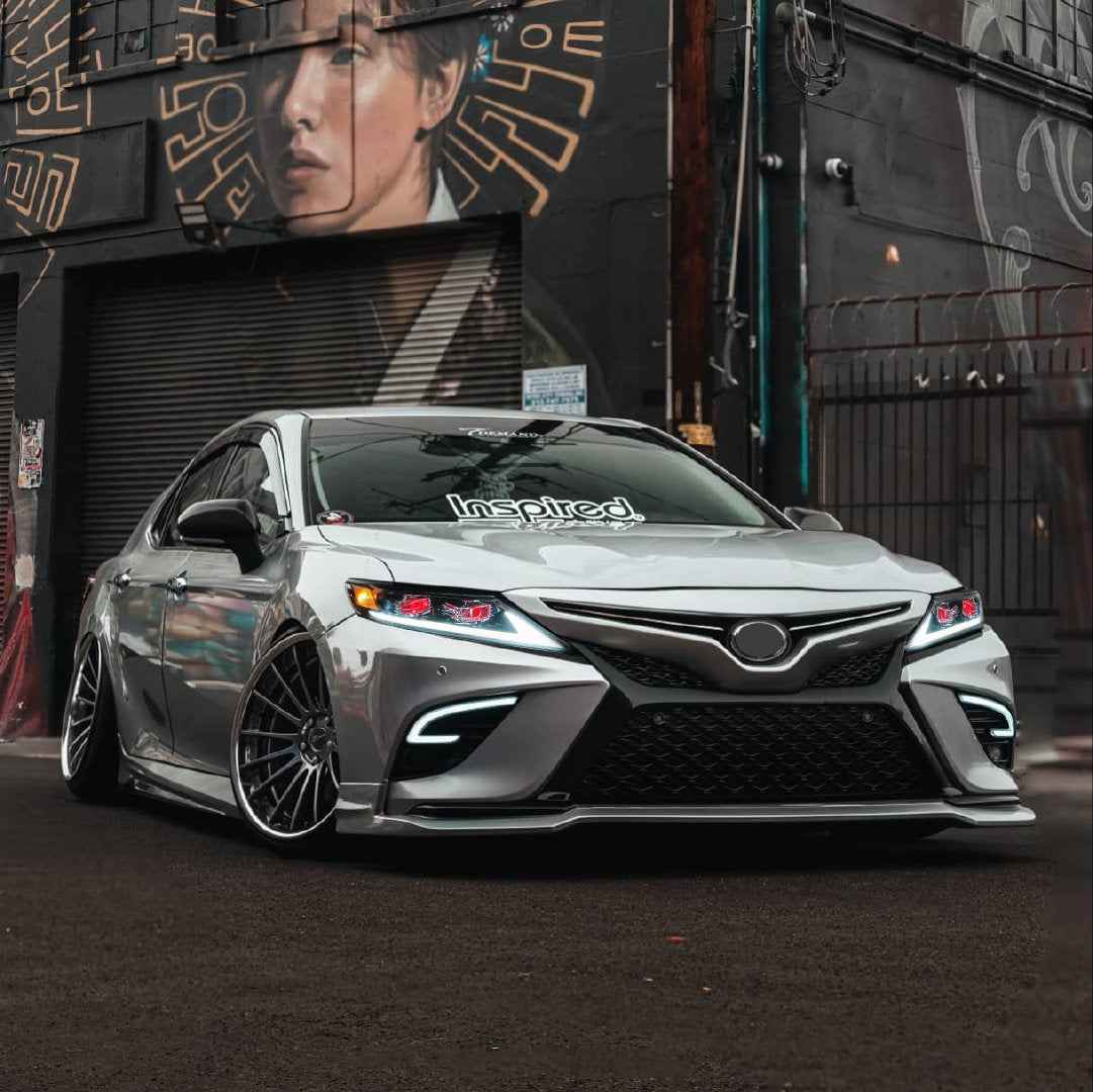 For 2018-2024 Toyota Camry LED Headlights, New Headlights Assembly Compatible LE SE XLE XSE(Dual Projector headlights) - TT-ABC