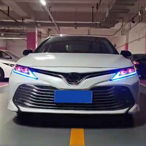 For 2018-2024 Toyota Camry LED Headlights, New Headlights Assembly Compatible LE SE XLE XSE(Dual Projector headlights) - TT-ABC