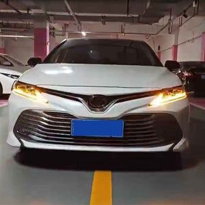 For 2018-2024 Toyota Camry LED Headlights, New Headlights Assembly Compatible LE SE XLE XSE(Dual Projector headlights) - TT-ABC