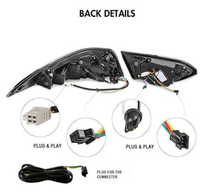 For 2018-2024 Toyota Camry Smoked Led Tail Lights, with Start-up Animation Rear Lights - TT-ABC