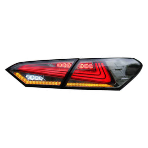 For 2018-2024 Toyota Camry Smoked Led Tail Lights, with Start-up Animation Rear Lights - TT-ABC