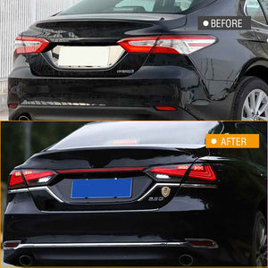 For 2018-2024 Toyota Camry Smoked Led Tail Lights, with Start-up Animation Rear Lights - TT-ABC