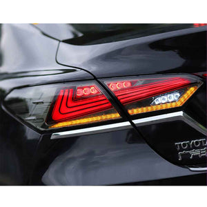 For 2018-2024 Toyota Camry Smoked Led Tail Lights, with Start-up Animation Rear Lights - TT-ABC