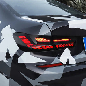 For 2019-2021 BMW 3 Series G20 G80 M3 GTS Led tail lights With Dragon Scales Start-up Animation - TT-ABC