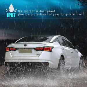 TT-ABC LED Tail Lights for 2019-2021 Nissan Altima – Smoked/Red, Start-up Animation Rear Lamps - TT-ABC