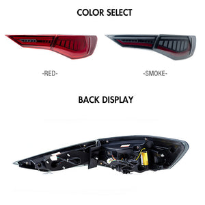 For 2019-2021 Nissan Sylphy/Sentra/Pulsar LED Tail Light with Start Up Animatio (Smoked/Red) - TT-ABC