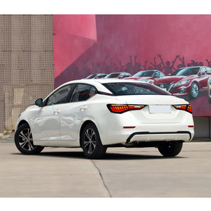 For 2019-2021 Nissan Sylphy/Sentra/Pulsar LED Tail Light with Start Up Animatio (Smoked/Red) - TT-ABC