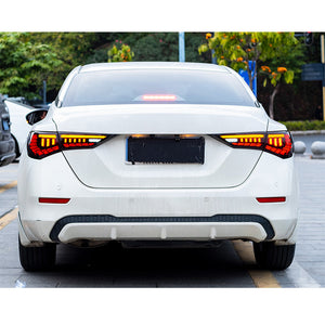 For 2019-2021 Nissan Sylphy/Sentra/Pulsar Led Tail Lights With Start Up Animation (A touch of blue) - TT-ABC