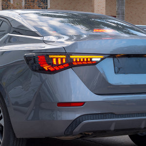 For 2019-2021 Nissan Sylphy/Sentra/Pulsar Led Tail Lights With Start Up Animation (A touch of blue) - TT-ABC