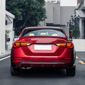 For 2019-2021 Nissan Sylphy/Sentra/Pulsar Led Tail Lights With Start Up Animation (A touch of blue) - TT-ABC