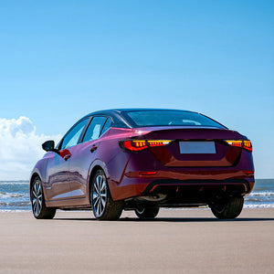 For 2019-2021 Nissan Sylphy/Sentra/Pulsar Led Tail Lights With Start Up Animation (A touch of blue) - TT-ABC