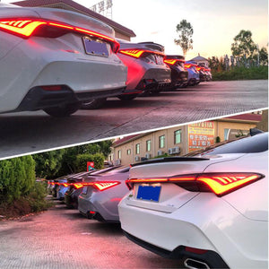 For 2019-2022 Toyota Avalon LED Tail Lights Assembly LED Rear Lamps (Smoked/Red) - TT-ABC